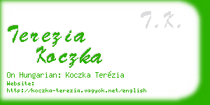 terezia koczka business card
