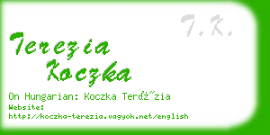 terezia koczka business card